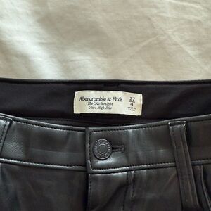 Abercrombie & Fitch Black Leather Pants